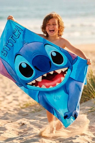 Strandlaken Stitch Lilo en Stitch Disney - Blauw - 70 x 140 cm
