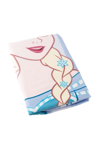 Strandlaken Elsa Frozen Disney - Blauw en Wit - 70 x 140 cm
