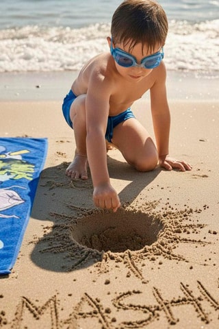 Strandlaken en Zwembril Avengers Marvel - Blauw 