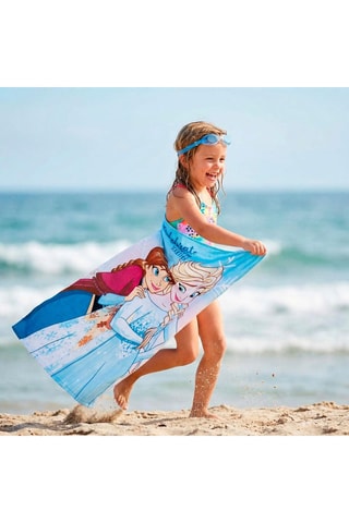 Strandlaken en Zwembril Anna en Elsa Frozen Disney - Blauw en Bruin