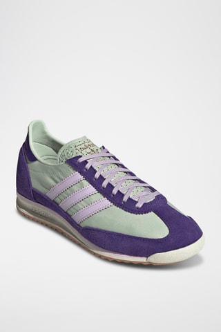 Baskets en nubuck SL72 OG - Vert d’eau et violet
