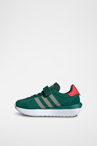 Baskets en cuir Country XLG - Vert foncé et gris foncé