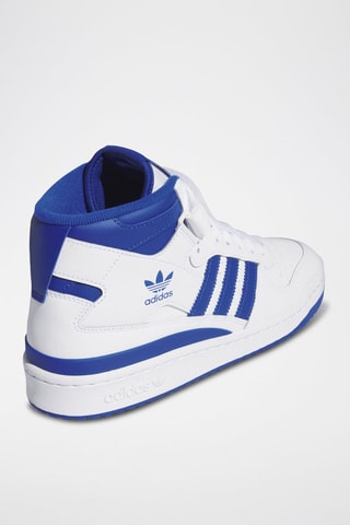 Baskets montantes en cuir - Blanc et bleu roi