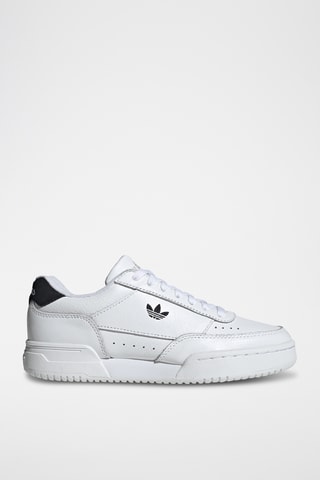 Baskets en cuir et nubuck Court Super - Blanc et noir