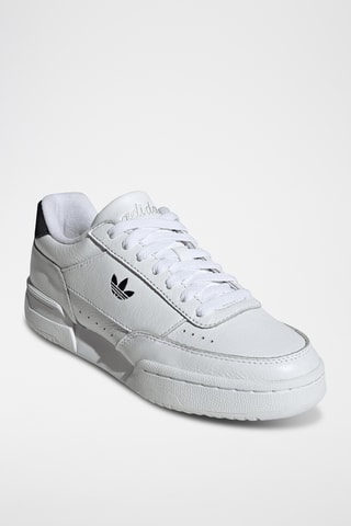 Baskets en cuir et nubuck Court Super - Blanc et noir