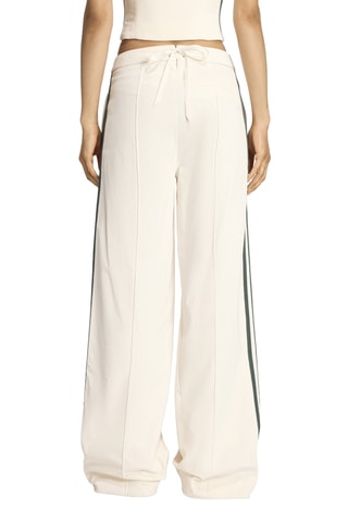 Pantalon loose en velours taille haute - Blanc
