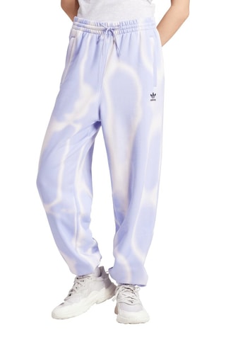 Pantalon ample tie and die - Mauve et écru