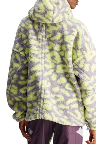 Veste à capuche - Gris foncé et vert clair