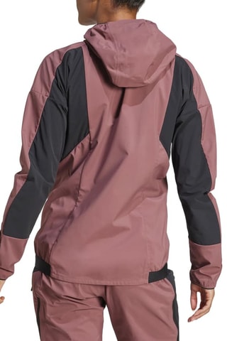Windjack met Capuchon Softshell Terrex - Bruin en Zwart