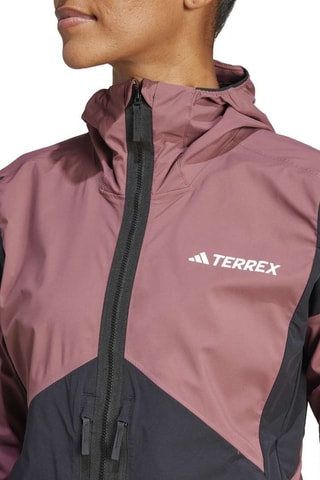 Windjack met Capuchon Softshell Terrex - Bruin en Zwart