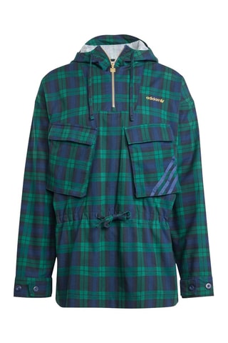 Coupe-vent à capuche - Vert foncé et bleu marine