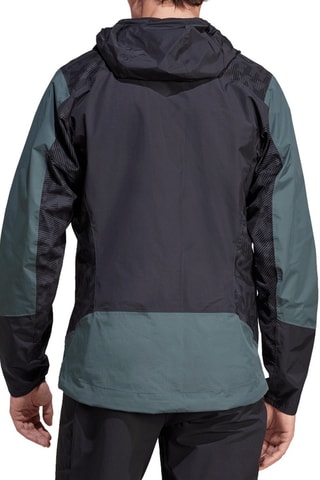 Veste de randonnée à capuche Terrex Xperior Hybrid - Vert foncé et noir