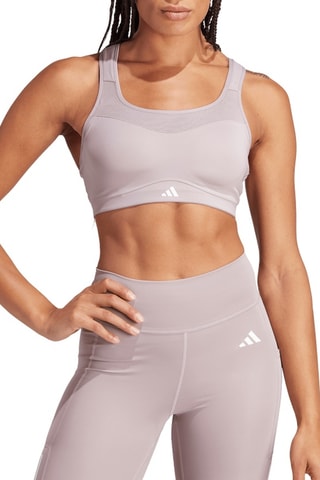 Brassière d'entraînement TLRD Impact - Mauve et blanc - Adidas