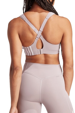 Brassière d'entraînement TLRD Impact - Mauve et blanc - Adidas
