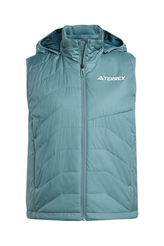 Doudoune à capuche sans manches - Vert d’eau