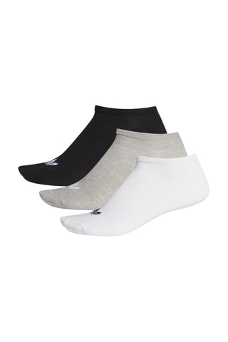 3 paires de socquettes - Noir et gris chiné - Adidas