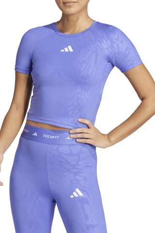 T-shirt tight d’entraînement - Bleu cobalt