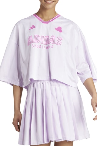 T-shirt de foot ample Tiro - Blanc et rose