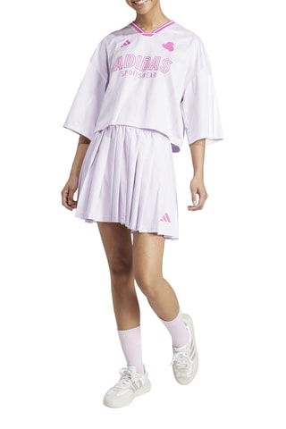 T-shirt de foot ample Tiro - Blanc et rose