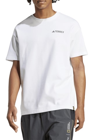 T-shirt loose National Geographic - Blanc