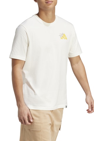 T-shirt regular Food Grilled Cheese Graphic - Blanc