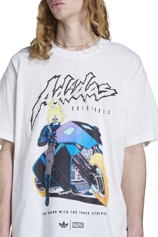 T-shirt oversize Ghost Rider Marvel - Blanc