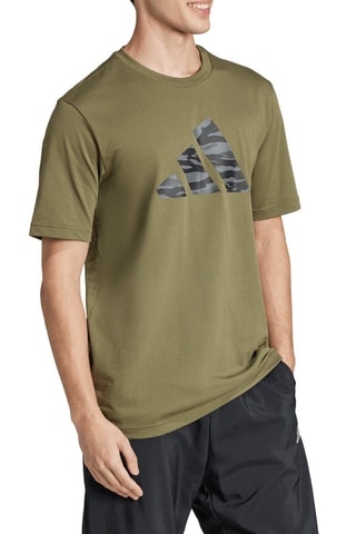 T-shirt regular Codes Camo - Vert