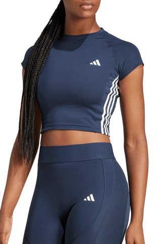 T-shirt cropped - Bleu marine