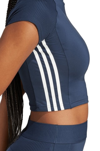 T-shirt cropped - Bleu marine