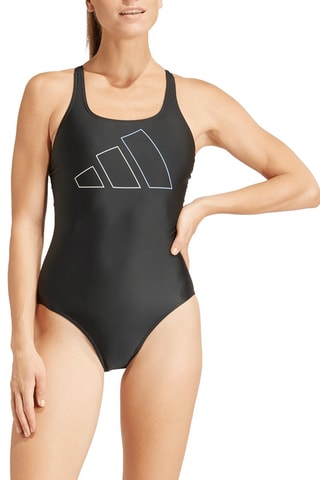 Maillot 1 pièce Big Bars - Noir