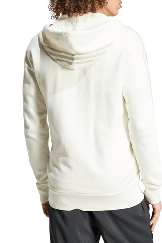 Sweat à capuche - Blanc et taupe