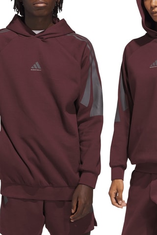 Sweat de basketball à capuche Spacer - Bordeaux