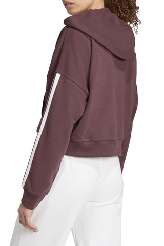 Sweat à capuche Essentials - Bordeaux et blanc