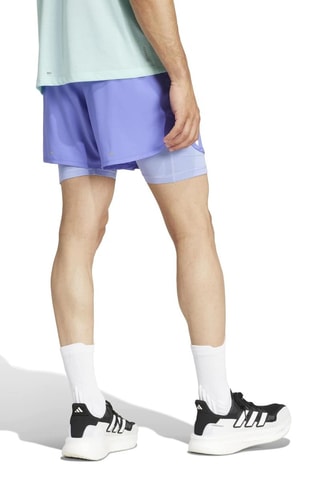 Short de running 2-en-1 Own the Run - Bleu cobalt