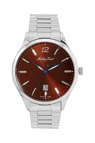 Relógio de quartzo em aço Urban   Prateado e castanho