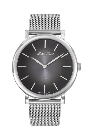 Relógio de quartzo em aço - Prateado e preto