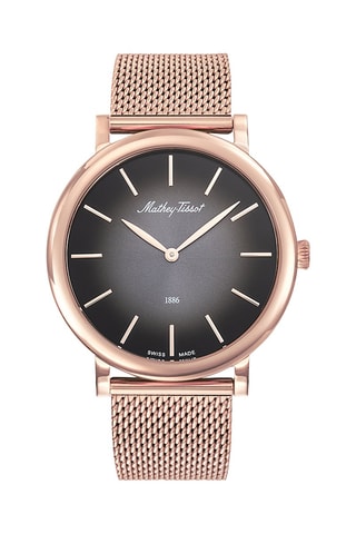 Relógio de quartzo em aço - Dourado-rosa e preto