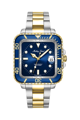 Relógio de quartzo em aço - Prateado e dourado