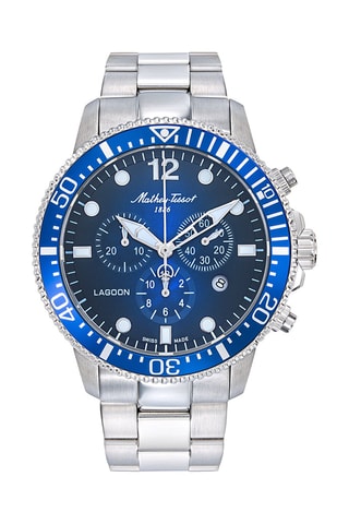 Relógio de quartzo em aço Lagoon - Cronógrafo - Prateado