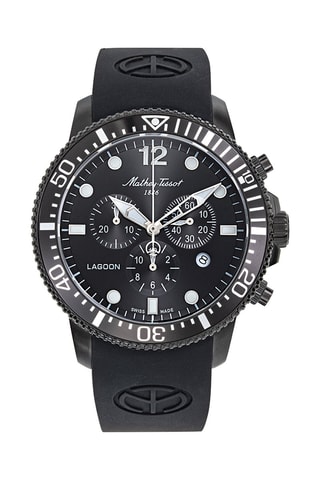 Relógio de quartzo em silicone Lagoon - Cronógrafo - Preto