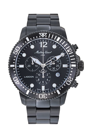 Relógio de quartzo em aço Lagoon - Cronógrafo - Preto