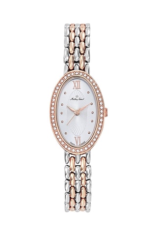 Montre à quartz en alliage - Argenté et doré rose