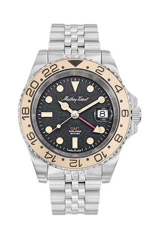 Relógio de quartzo em aço - Prateado e preto