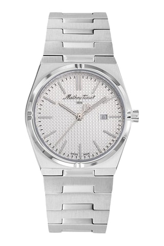 Relógio de quartzo em aço Zoltan - Prateado