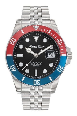 Relógio de quartzo em aço Mathy Ceramic - Prateado