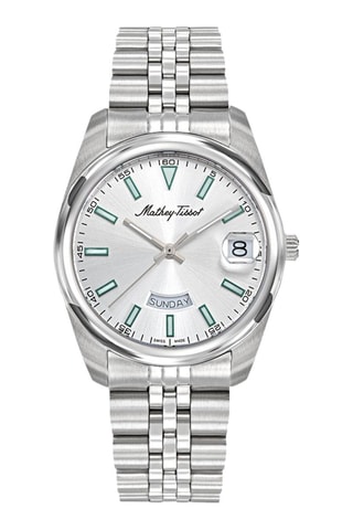 Relógio de quartzo em aço Mathy - Prateado