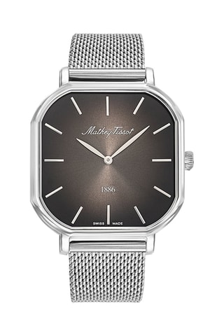 Relógio de quartzo em aço - Prateado e preto