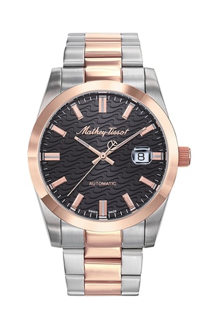 Relógio automático em aço  Mathy I - Prateado e dourado-rosa