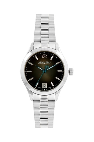 Relógio de quartzo em aço Urban Prateado e preto