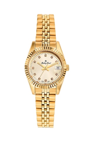 Relógio de quartzo em aço Mathy II   Dourado